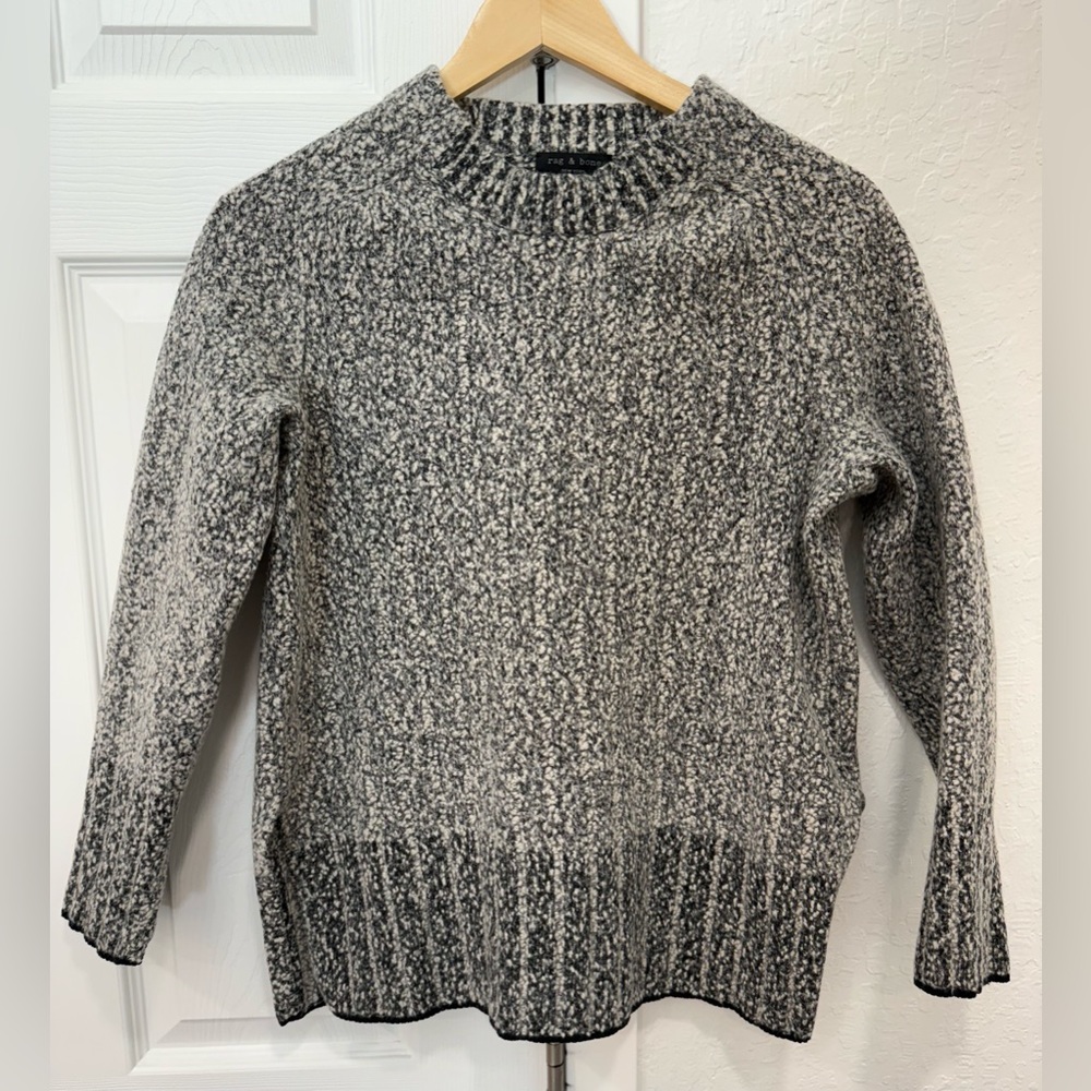 Rag & Bone  Callisto Ribbed Pullover Wool blend Sweater Size L